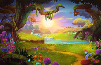 Video Game's Digital CG Artwork, Concept Illustration, Realistic Cartoon Style Scene Design